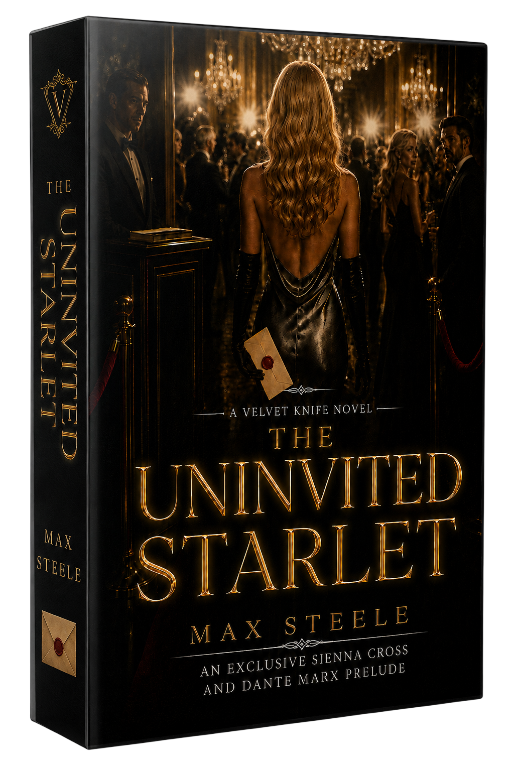 3D cover mockup of The Uninvited Starlet, the exclusive Velvet Knife prelude